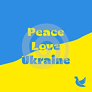 peace love Ukraine square banner