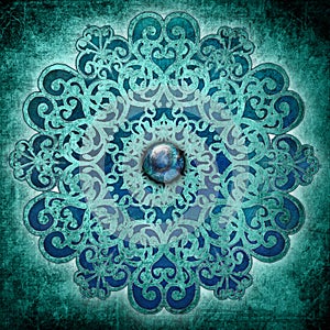 Peace Mandala Blue photo