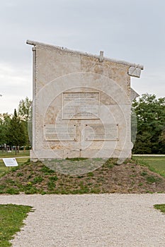 Peace Memorial The upheaval, Monument to the Pan-European Picnic 1989 at St. Margarethen, Burgenland, Lake Neusiedl