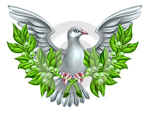 Peace Olive Branch Dove