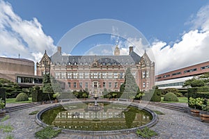 Peace Palace backyard fountain