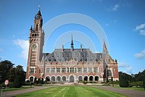 Peace palace in the hague, home of the united nations international court of justice and the Permanent Court of Arbitration in the