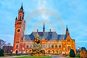 The Peace Palace, the seat of the International Court of Justice. The Hague, the Netherlands