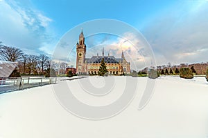Peace Palace, Vredespaleis, under the Snow