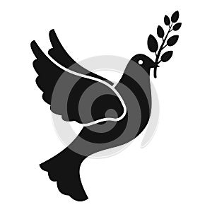 Peace pigeon icon, simple style