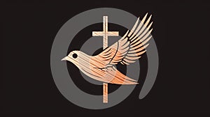 Peace pigeon. Purity, spirituality concept, generative AI.
