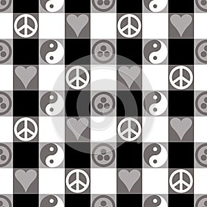 Peace Plaid in Black photo