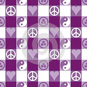 Peace Plaid_Purple