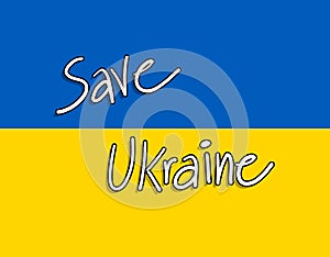 Peace Save Ukraine Flag