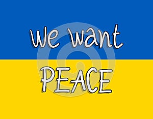 Peace Save Ukraine Flag