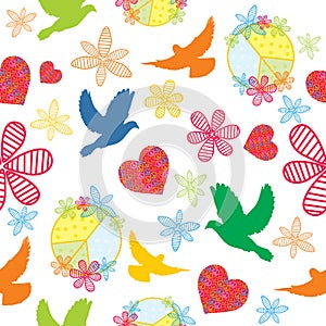 Peace, seamless background