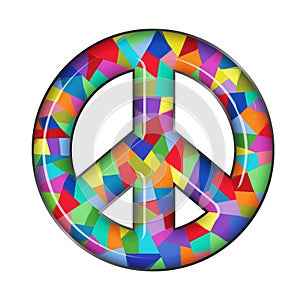 Peace Sign Glass