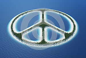 Peace sign island