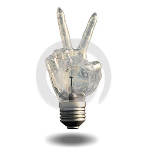 Peace Sign Light Bulb