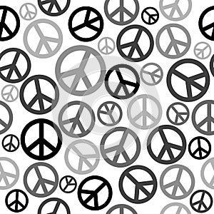 Peace sign seamless background