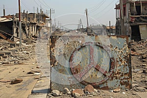 peace sign in warzone photo