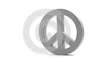 Peace sign on white background