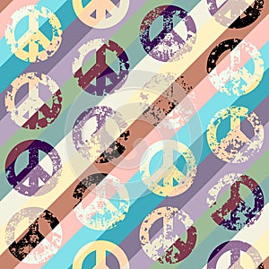 Peace signs pattern.