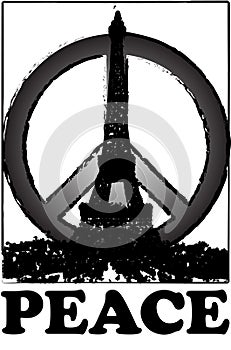 Peace and solidarity for Paris vintage stlye Paris, france