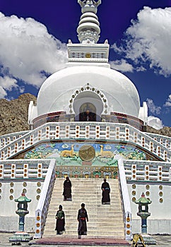 Peace Stupa, Leh, Ladakh photo