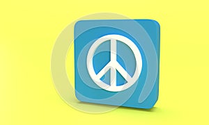 Peace symbol 3d rendering