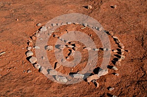 Peace Symbol Made Out of Rocks in Arizona
