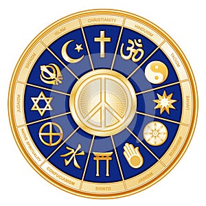 Pace religione fede blu 