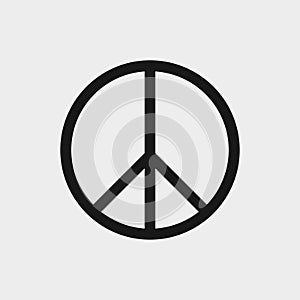 Peace symbol. Pacifism sign. Peace icon isolated on white background. Vector illustration. EPS 10