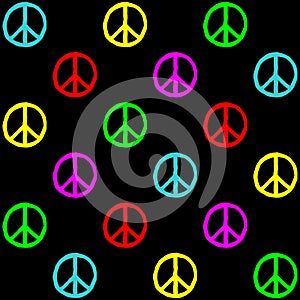 Peace symbol pattern background