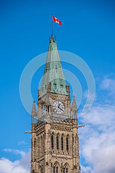 Peace Tower at Canada`s Parliament