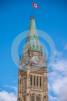 Peace Tower at Canada`s Parliament