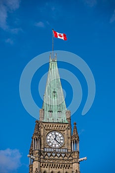 Peace Tower at Canada`s Parliament