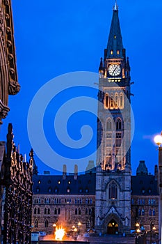 Peace Tower and Centennial Flame Ottawa, Canada