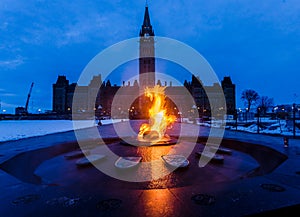 Peace Tower and Centennial Flame Ottawa, Canada