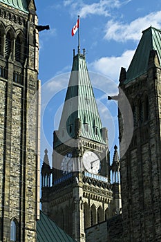 The Peace Tower On Parliament Hill, Ottawa