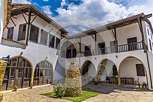 The peace and tranquillity of a courtyard in Nicosia, Northern Cyprus photo