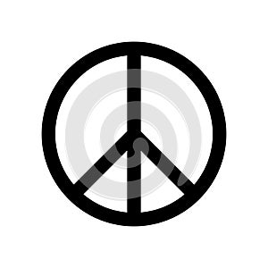 Peace vector icon. Love illustration sign. Peace symbol.