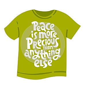 Peace vector lettering