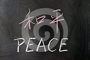 Peace word in Chinese and English