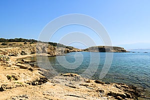 Peaceful bay in Lopar on the island Rab in Croatia