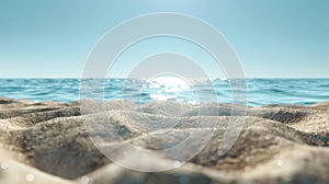 A Peaceful Beach Horizon.AI generated image photo