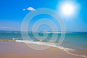 Peaceful beach scene