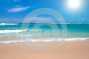 Peaceful beach scene