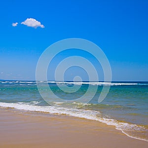 Peaceful beach scene