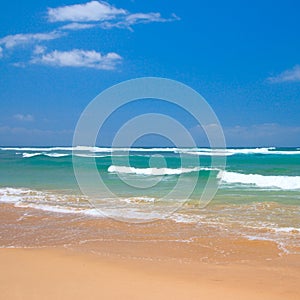 Peaceful beach scene