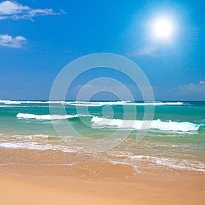 Peaceful beach scene