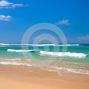 Peaceful beach scene