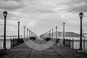 Peaceful and beautiful wharf in San Francisco, California