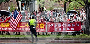 A peaceful demonstration of Chinese activists in Washington
