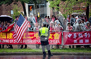 A peaceful demonstration of Chinese activists in Washington